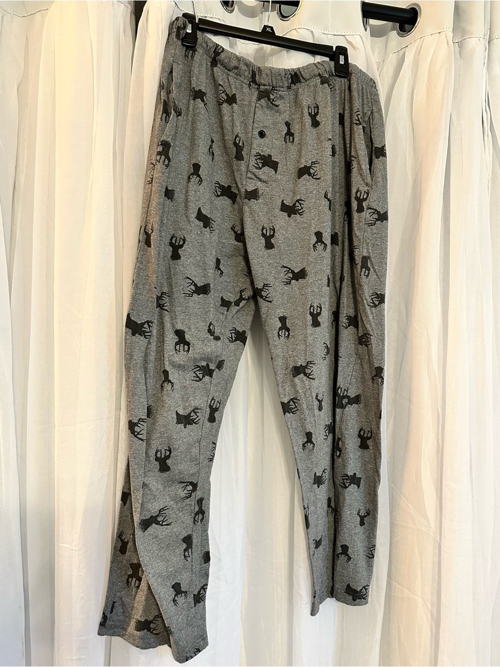 Canyon Trail Men's Gray Printed Lounge Pants - Elastic Waist